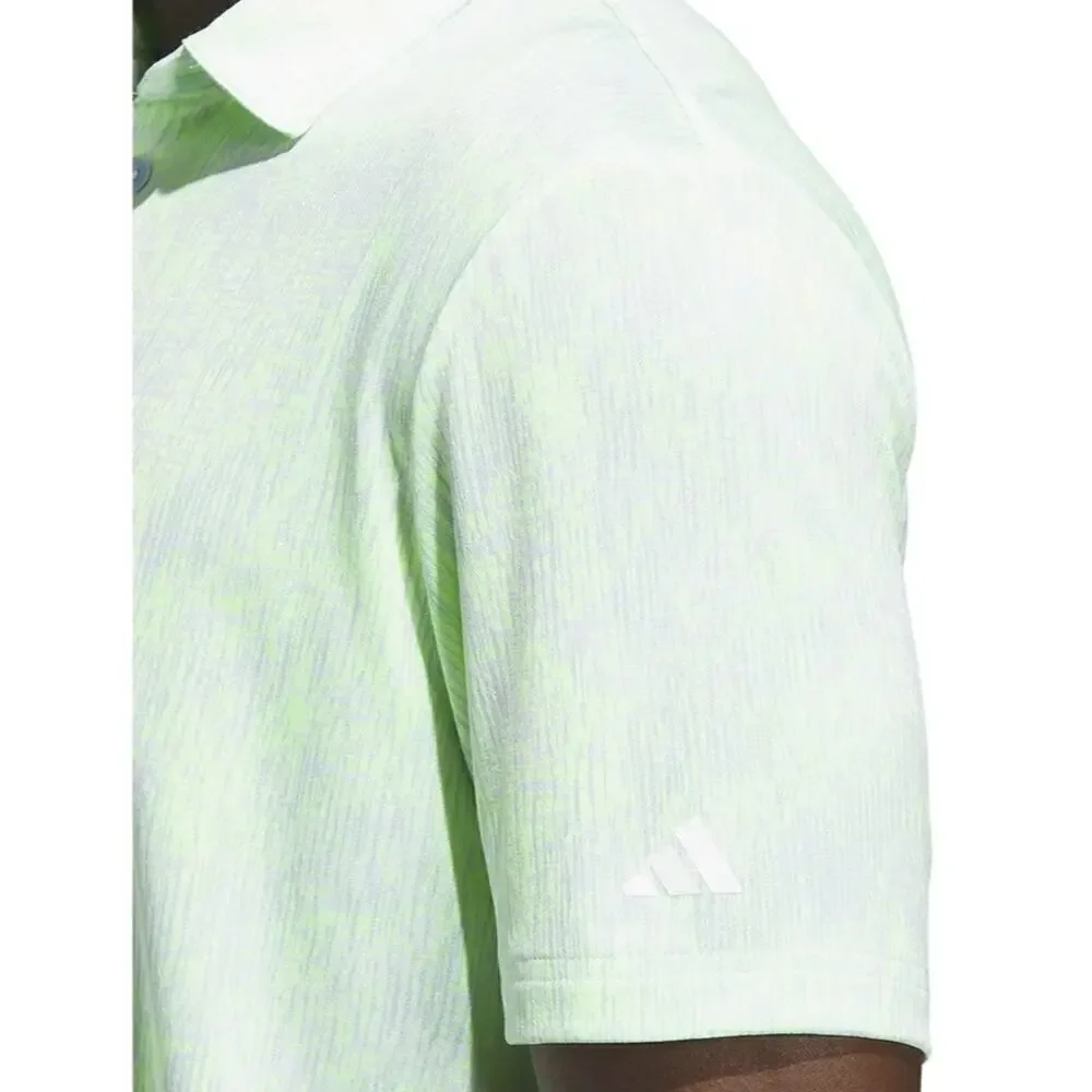 Adidas Golf Polo Green Jacquard Aerial Medium NWT
